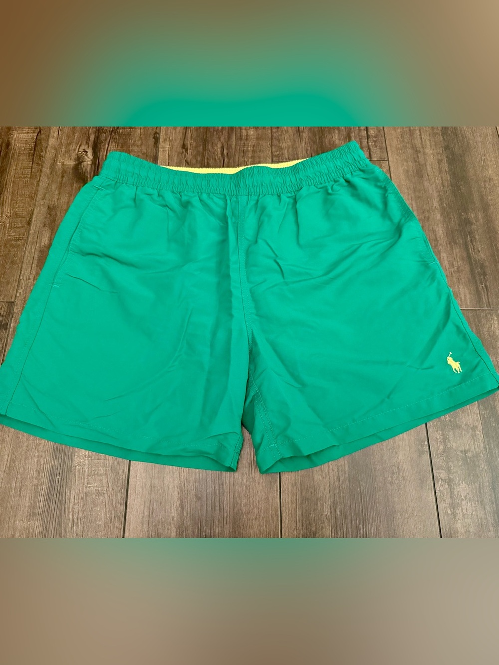 Polo Ralph Lauren Green Traveler Swim Trunks Mesh Lined Men’s Large
